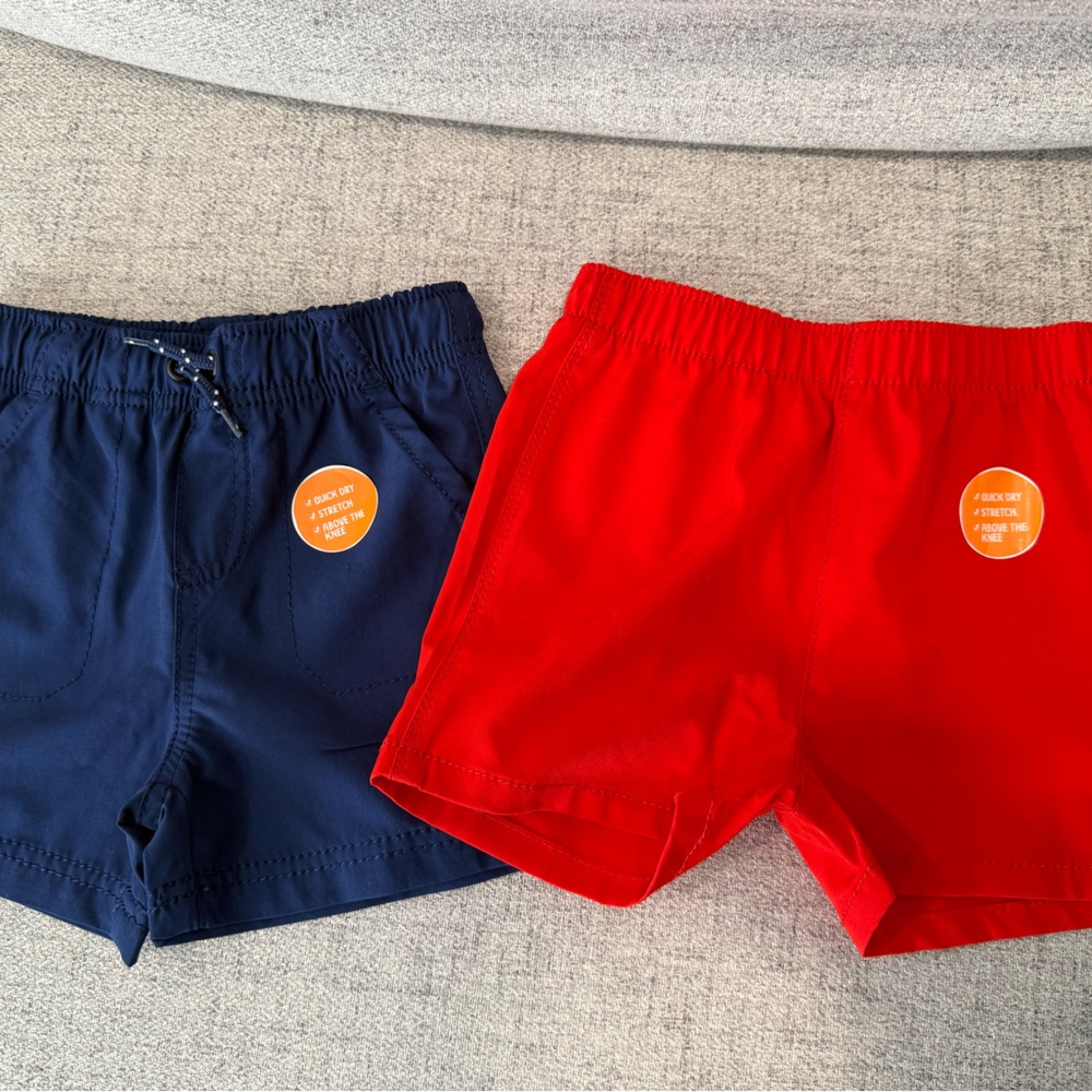 Brand new never worn jumping beans baby boy swim shorts (18m)